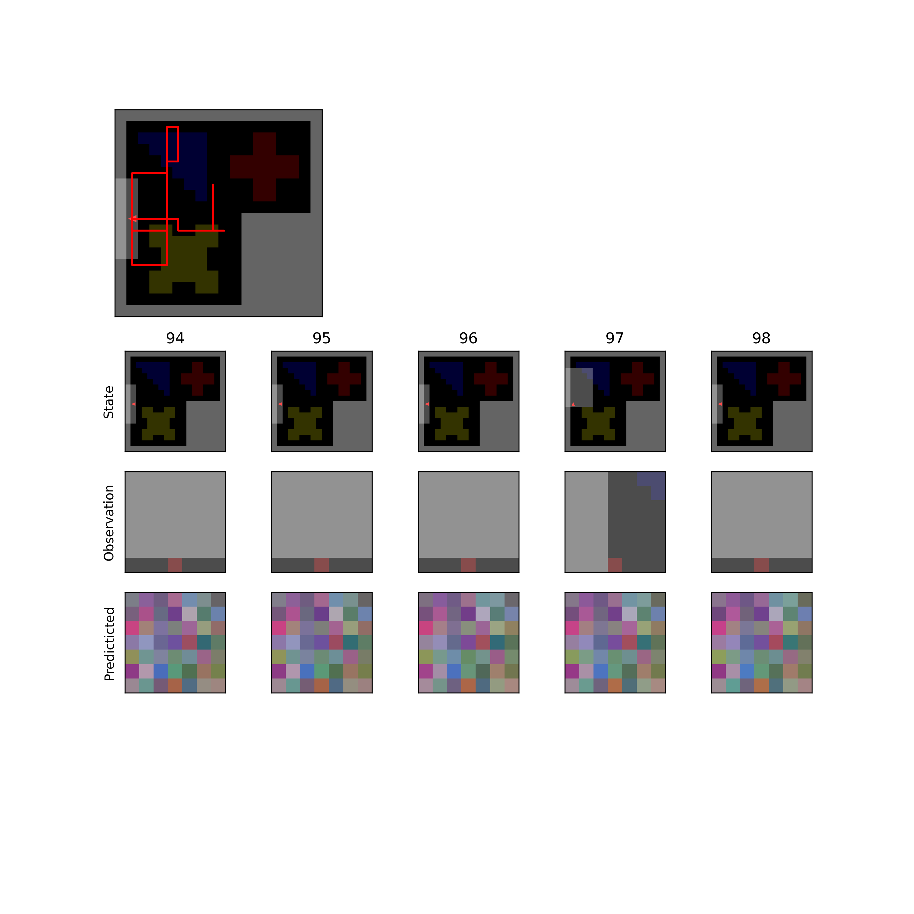 Example agent trajectory before training.
